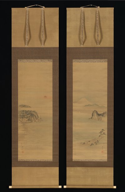 Shichirigahama und Enoshima av Utagawa Hiroshige