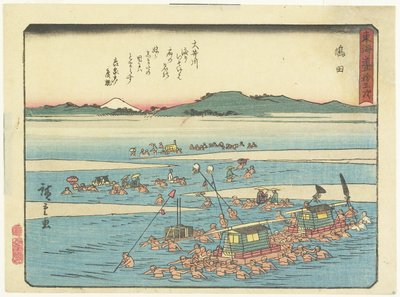 Shimada, 1837-1844 av Utagawa Hiroshige