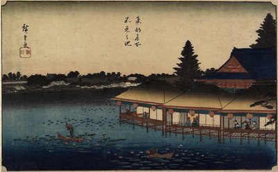 Shinobazu-dammen av Utagawa Hiroshige