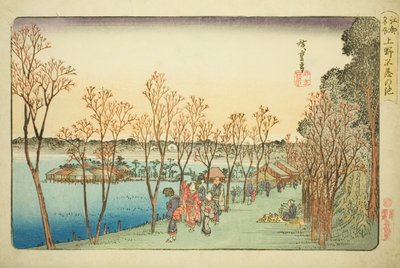 Shinobazu Pond at Ueno (Shinobazu Pond), fra Teseries av Utagawa Hiroshige