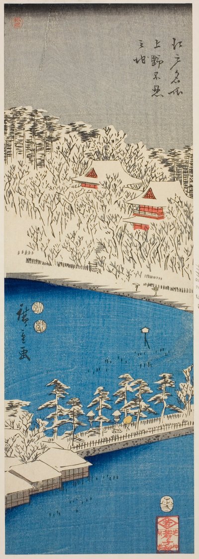 Shinobazu Pond on Top (Shinobu Pond on Top), fra Teseries av Utagawa Hiroshige