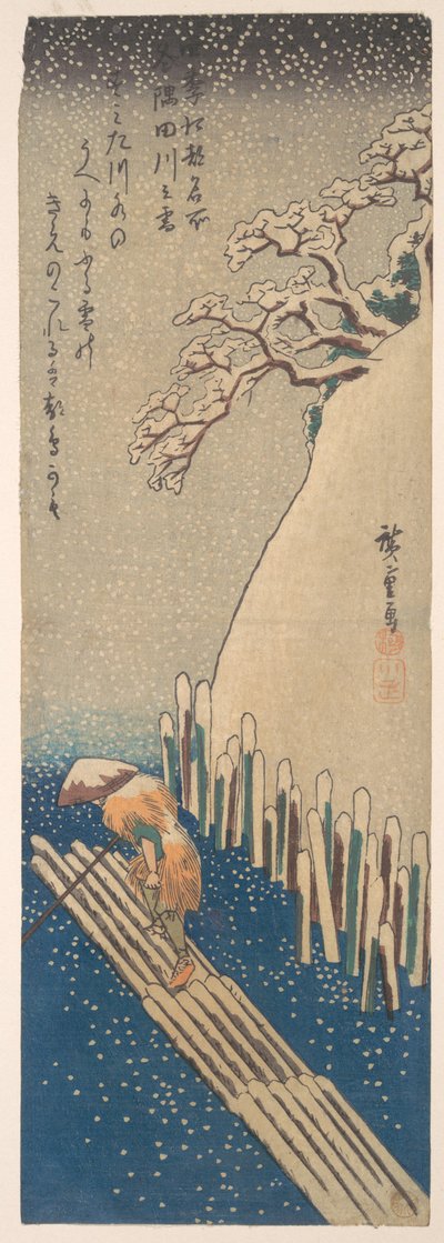 Schnee am Sumida-Fluss av Utagawa Hiroshige