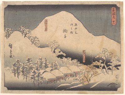 Snødekt landskap av Utagawa Hiroshige