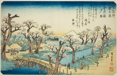 Gow at Koganei Bridge (Koganei-bashi checkpoint), fra Te-serien av Utagawa Hiroshige