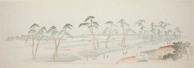 Takada Riding Grounds (Takada baba), fra serien "Thirteen Views of the Environs of Edo" av Utagawa Hiroshige