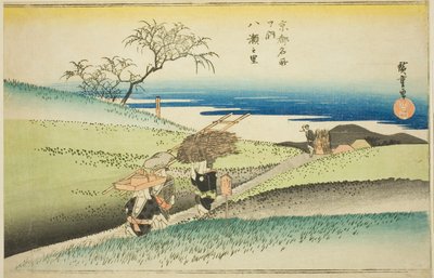 The Village of Yase (Yase no sato), fra serien "Famous Places in Kyoto (Kyoto meisho no uchi)" av Utagawa Hiroshige