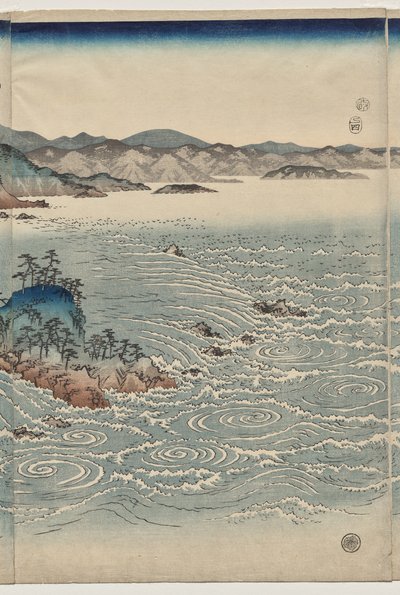 The Whirlpools of Awa av Utagawa Hiroshige