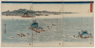 The Whirlpools of Awa av Utagawa Hiroshige