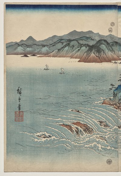 The Whirlpools of Awa av Utagawa Hiroshige