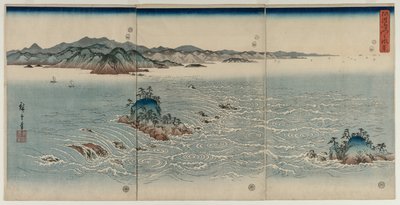 The Whirlpools of Awa, 1857. av Utagawa Hiroshige
