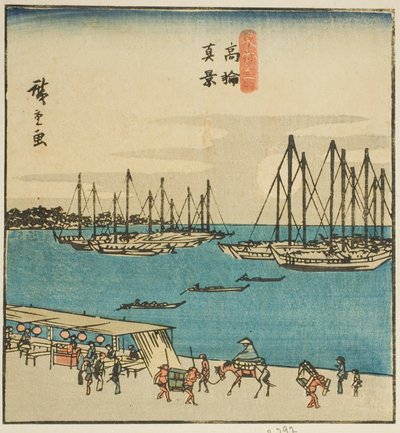 True View of Takanawa (Takanawa shinkei), del av et ark fra serien "Famous Places in the Eastern Capital (Toto meisho)" av Utagawa Hiroshige