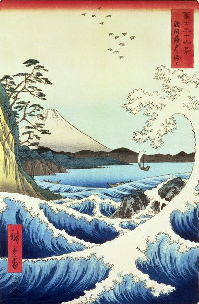 Utsikt fra Satta Suruga-provinsen av Utagawa Hiroshige