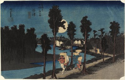 Vinterscene, Mamamastu, ca. 1833 av Utagawa Hiroshige