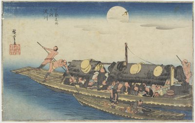 Stjerneklar ver, ca. 1834 av Utagawa Hiroshige