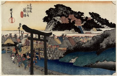 Yugyo_jime, Fujisawa, ca. 1833 av Utagawa Hiroshige