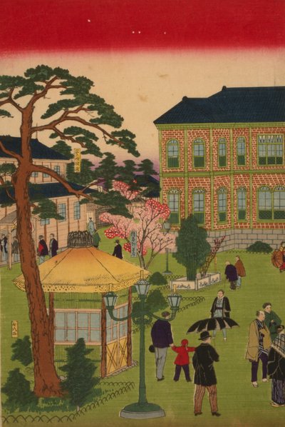 Andre nasjonale industriutstilling i Ueno Park av Utagawa Hiroshige III