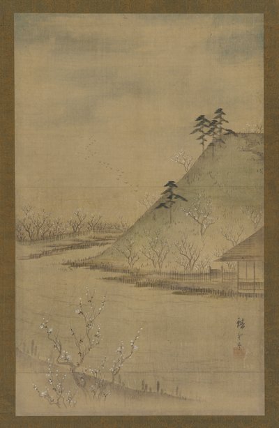 Vårlandskap, midten av 1800-tallet. av Utagawa Hiroshige II