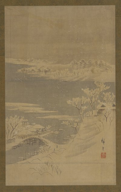 Vinterlandskap, midten av 1800-tallet. av Utagawa Hiroshige II