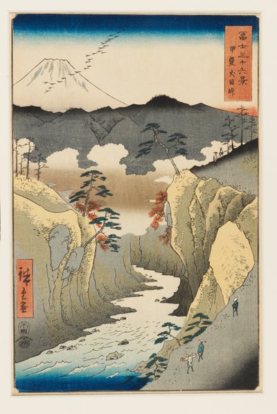 Inume Pass i Kai-provinsen av Utagawa II Hiroshige