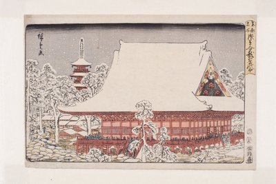 Ja r-end phi r på gold ry? Gjenværende MP-medlem Asakusa (Asakusa Kin ry? Gjenværende 1) av Utagawa II Hiroshige