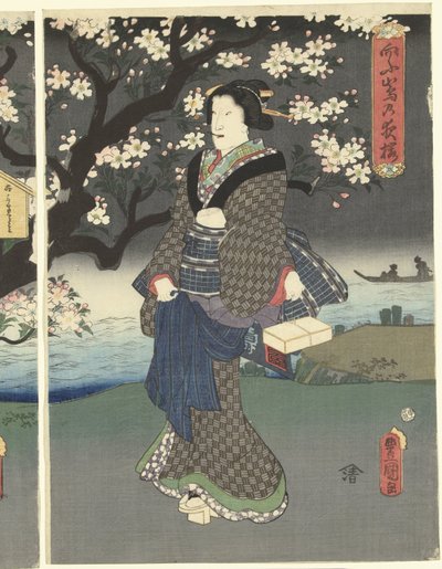Kveldstur langs elva av Utagawa Kunisada (I)