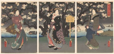 Kveldstur langs elva av Utagawa Kunisada (I)