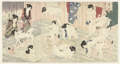Badehus i Hakone av Utagawa Kunisada (I)