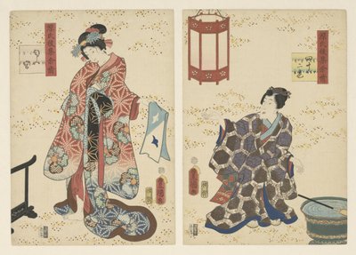 Kapittel 42, den parfymerte prinsen Varige inntrykk av en sen Genji-samling (serietittel) av Utagawa Kunisada (I)