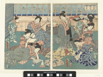 En moderne versjon av Genji-historien Mitate Genji Shinasadame (tittel på objekt) av Utagawa Kunisada (I)