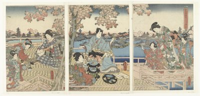 En vårbankett for den østlige Genji Azuma Genji hana no yuen (tittel på objekt) av Utagawa Kunisada (I)