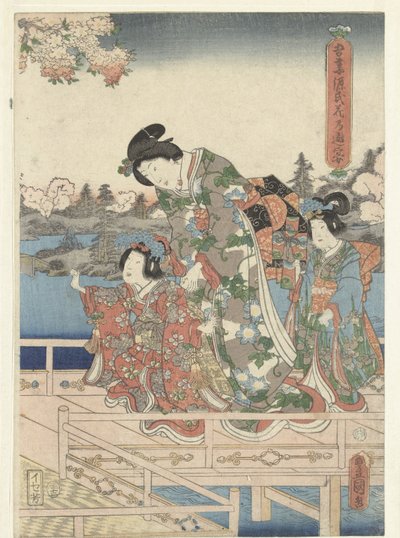 En vårbankett for den østlige Genji Azuma Genji hana no yuen (tittel på objekt) av Utagawa Kunisada (I)