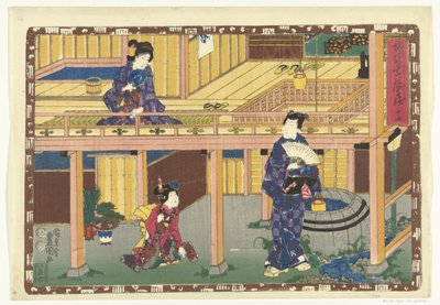 Kapittel 14 True Images of the Splendid Prince (serietittel) Sono sugata Hikaru no utsushi-e (serietittel på objekt) av Utagawa Kunisada (I)