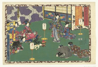 Kapittel 42 True Images of the Splendid Prince (serietittel) Sono sugata Hikaru no utsushi-e (serietittel på objekt) av Utagawa Kunisada (I)