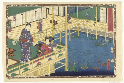 Kapittel 50 True Images of the Splendid Prince (serietittel) Sono sugata Hikaru no utsushi-e (serietittel på objekt) av Utagawa Kunisada (I)