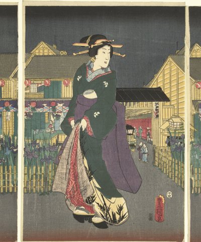 Iris i full blomst av Utagawa Kunisada (I)