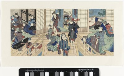 Scener på et bordell av Utagawa Kunisada (I)