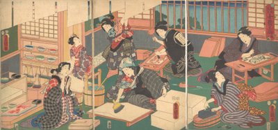 Artisans, fra serien An Up-to-Date Parody of the Four Classes, 1800-tallet., 1800-tallet. av Utagawa Kunisada