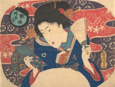 Konkurranse av moderne moter: Sexy skjønnhet, 1800-tallet., 1800-tallet. av Utagawa Kunisada