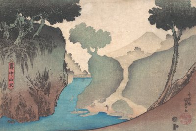 Landskap i tåken, midten av 1800-tallet., midten av 1800-tallet. av Utagawa Kunisada