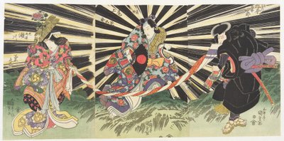 Magisk scene fra Genpei-krigen av Utagawa Kunisada