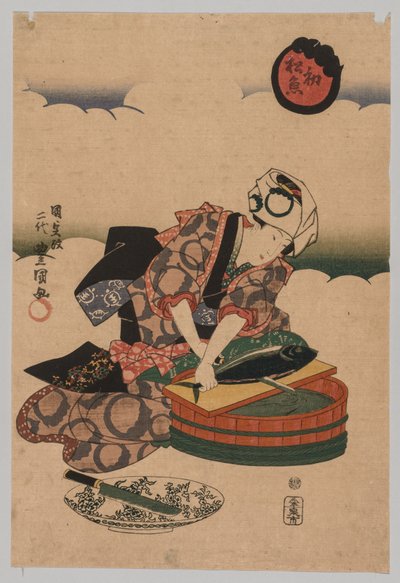 Forbereder Bonita av Utagawa Kunisada