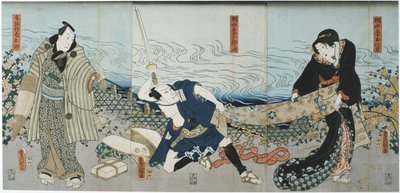 Teaterscene, 1844 av Utagawa Kunisada