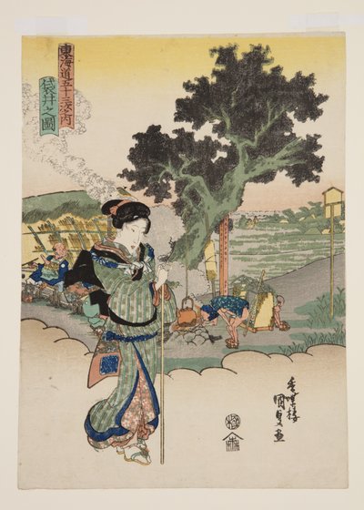 Se v av Fukuroi (figur av Fukuroi) av Utagawa Kunisada