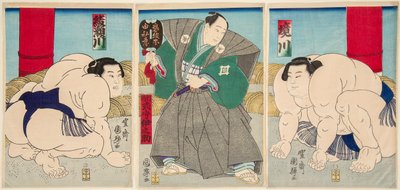 Det er et lite m felt, og det er s u te rs. Kuniteru Utagawa (1808–1876) av Utagawa Kuniteru