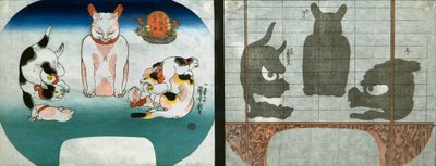 Katter: Kinesisk tempelløve av Utagawa Kuniyoshi