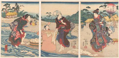 Decho Farmer Inde Produksjon Musashi Musashikuni Chofu no Tamagawa av Utagawa Kuniyoshi