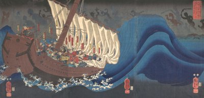Taira-krigernes hevn, 1843-47. av Utagawa Kuniyoshi