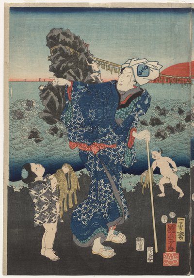 Soloppgang ved Futami Bay av Utagawa Kuniyoshi