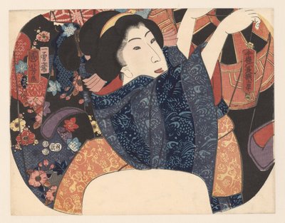 Sommerlufting av klær Et utvalg av seks moderne sommerscener (serietittel) av Utagawa Kuniyoshi