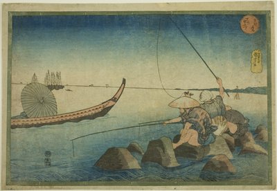 Teppozu, fra serien "Famous Places in the Eastern Capital (Toto meisho)" av Utagawa Kuniyoshi